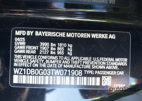 2026 Toyota Gr Supra 3.0 z USA, uszkodzony, nr VIN WZ1DB0G03TW071908